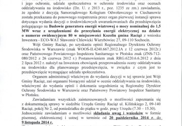 Obwieszczenie Wójta Gminy Raciąż