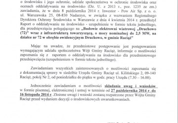 Obwieszczenie Wójta Gminy Raciąż