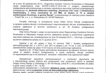 Obwieszczenie Wójta Gminy Raciąż