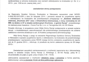 Obwieszczenie Wójta Gminy Raciąż