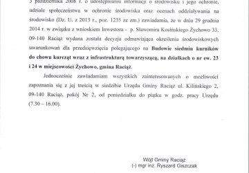 Obwieszczenie Wójta Gminy Raciąż