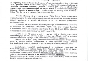 Obwieszczenie Wójta Gminy Raciąż