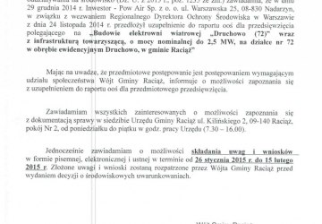 Obwieszczenie Wójta Gminy Raciąż