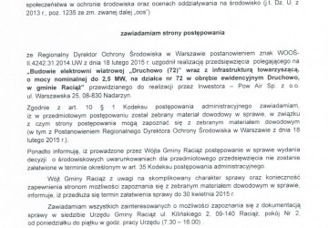 Obwieszczenie Wójta Gminy Raciąż