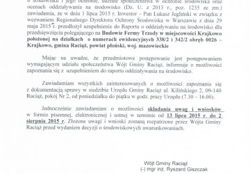 Obwieszczenie Wójta Gminy Raciąż