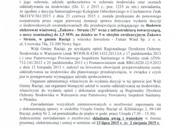 Obwieszczenie Wójta Gminy Raciąż