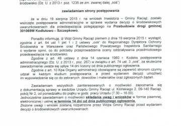 Obwieszczenie Wójta Gminy Raciąż