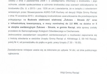 Obwieszczenie Wójta Gminy Raciąż
