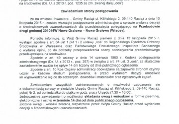 Obwieszczenie Wójta Gminy Raciąż