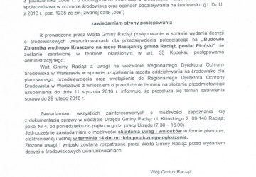 Obwieszczenie Wójta Gminy Raciąż