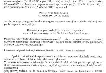 Obwieszczenie lokalizacja celu publicznego