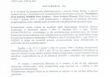 Obwieszczenie Wójta Gminy Raciąż