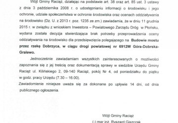 Obwieszczenie Wójta Gminy Raciąż