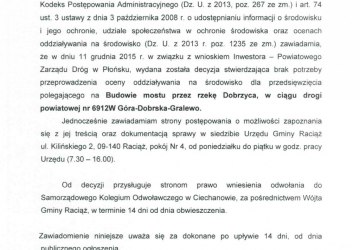 Obwieszczenie Wójta Gminy Raciąż