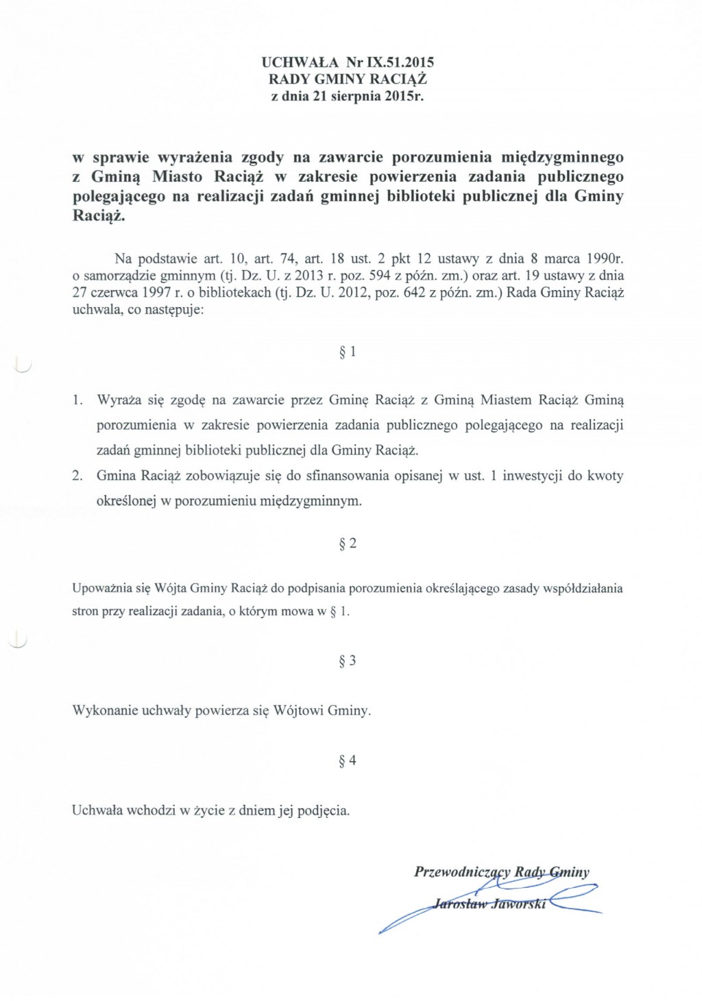 Uchwała Nr IX.51.2015