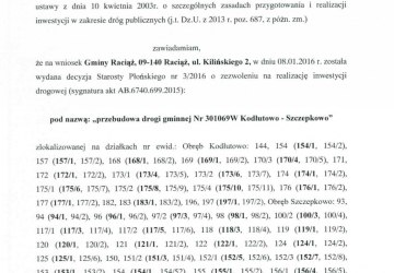 Obwieszczenie Starosty Płońskiego