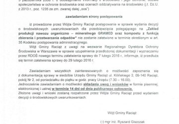 Obwieszczenie Wójta Gminy Raciąż