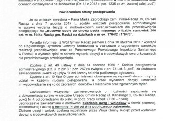Obwieszczenie Wójta Gminy Raciąż