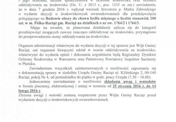 Obwieszczenie Wójta Gminy Raciąż