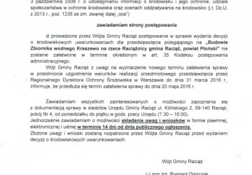 Obwieszczenie Wójta Gminy Raciąż