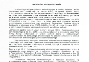 Obwieszczenie Wójta Gminy Raciąż