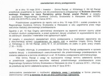 Obwieszczenie Wójta Gminy Raciąż