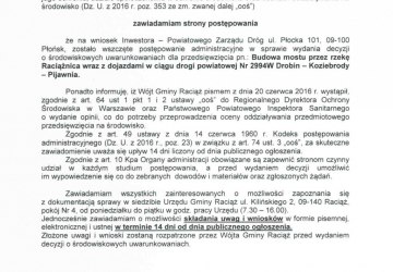 Obwieszczenie Wójta Gminy Raciąż