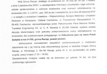 Obwieszczenie Wójta Gminy Raciąż