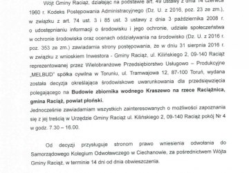 Obwieszczenie Wójta Gminy Raciąż