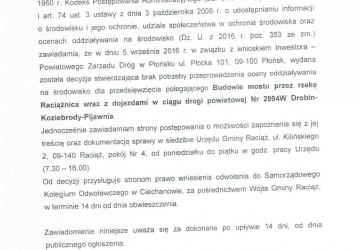 Obwieszczenie Wójta Gminy Raciąż