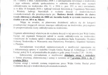 Obwieszczenie Wójta Gminy Raciąż