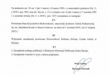 Zarządzenie Nr 44.2018